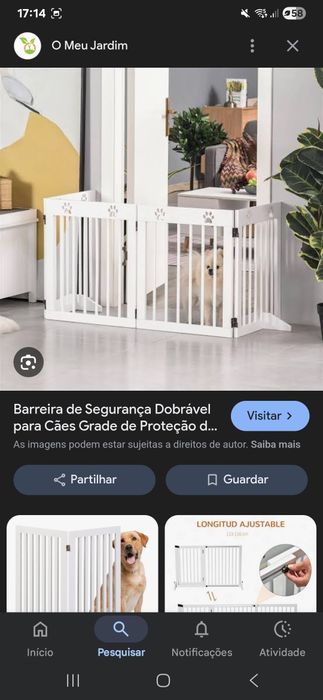 Conjunto de 2 grades.para crianças e cães