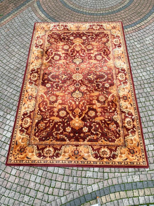 Dywan agnella agnus rejent 100% wełna woolmark burgund 2mx3m