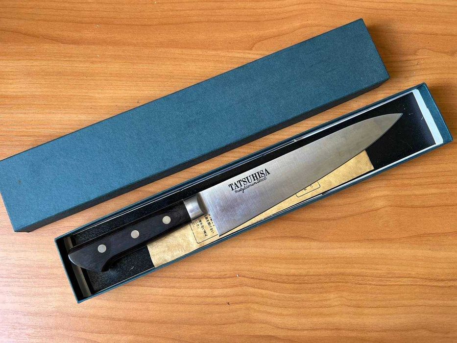 Японський кухонний ніж TATSUHISA Gyuto — молібденова сталь, в коробці