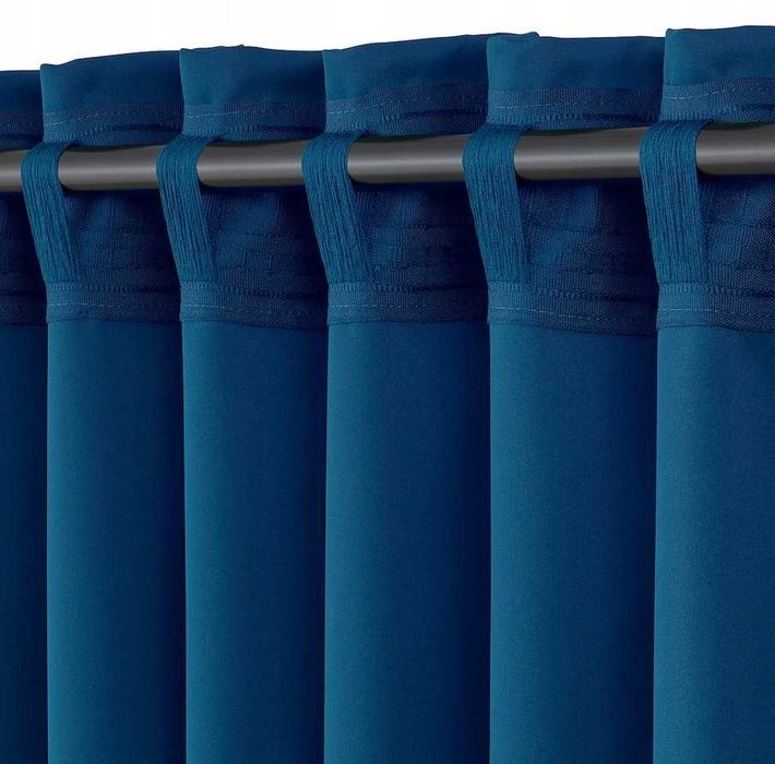 Nowe IKEA MAJGULL Granatowe Zasłony 145x300 Komplet Zasłon Granat