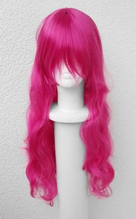 Pinkie Pie MLP różowa falowana peruka z kitką kitkami cosplay wig