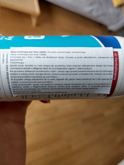 Sprzedam spray Trixie Stop odstraszająco-ochronny dla psów i kotów.