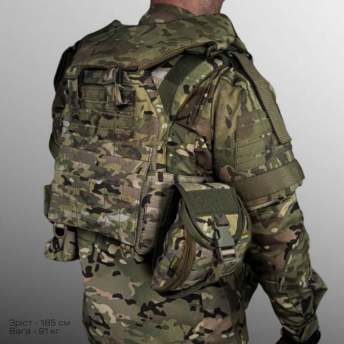 Плитоноска Gen.3 PRO MAX Піксель + захист шиї, плечей та 9 підсумків