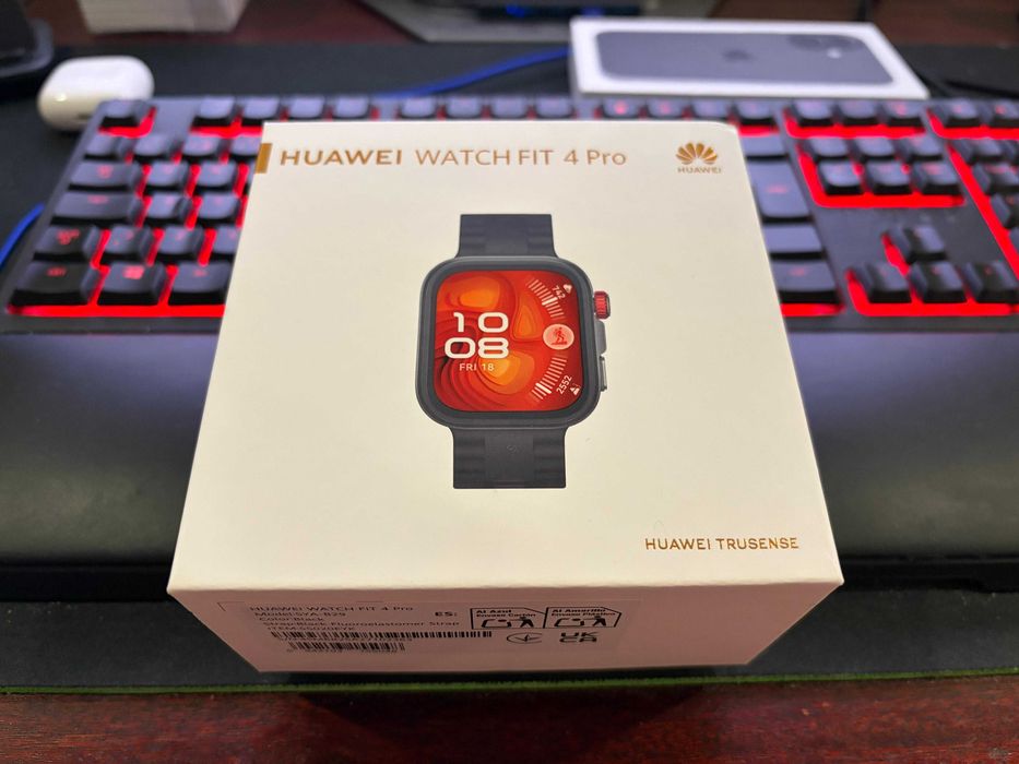 HUAWEI Watch Fit 4 Pro Black (Como Novo) + Fatura/Garantia + 3 Braceletes Extra