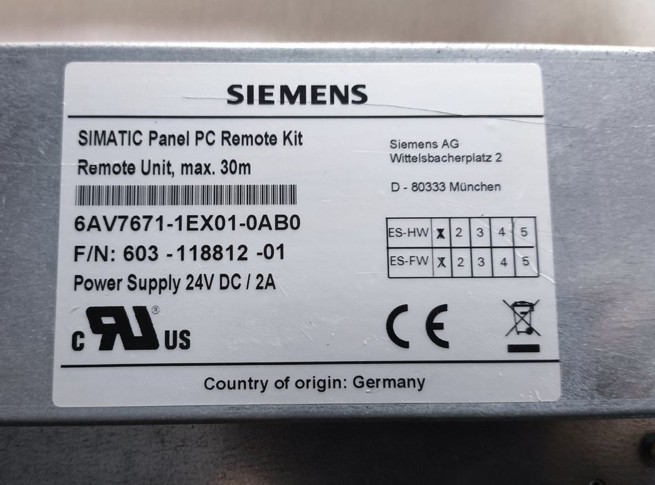 Siemens Panel 15 touch 677 / 877 + Remote Kit