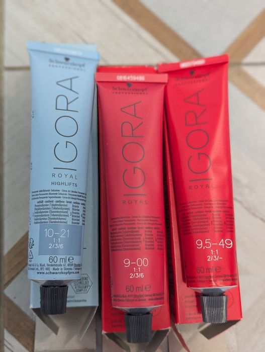 Фарба для волосся Igora Schwarzkopf 9-00; 9,5-49; 10-21. Нові.