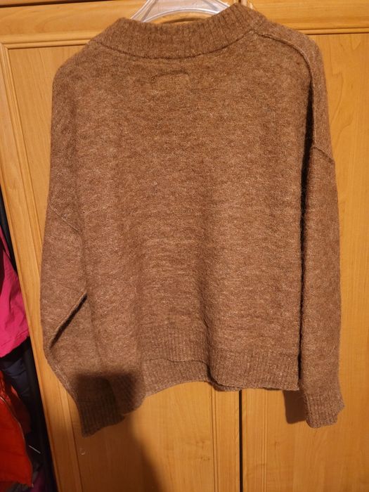 Alpaka wełna półgolf zimowy sweter narty