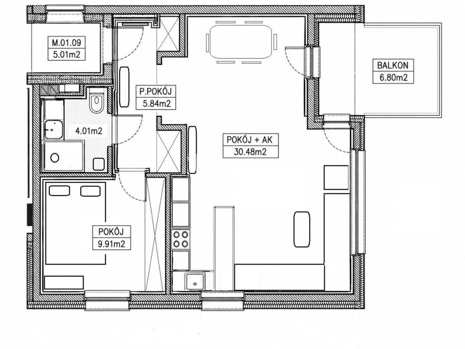Jar | Sosnowe Zacisze | 2 pokoje | 52 m2