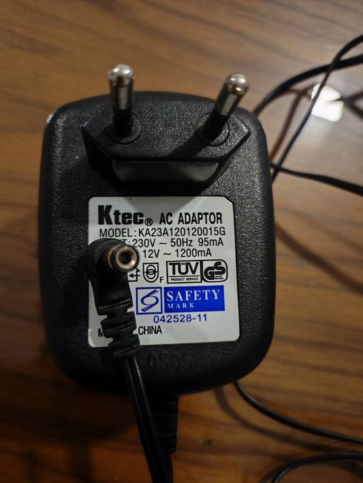 Fonte Transformador Original Ktec AC Adapter 12V DC 1,200mA