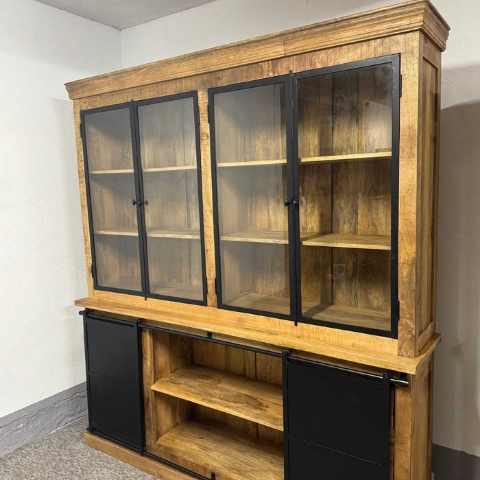 Piękny Duży masywny kredens bufet seria LOFT egzotyczne drewno mango