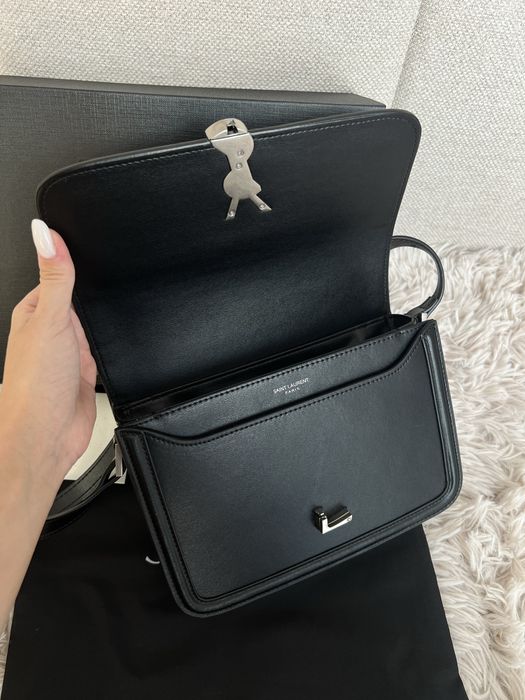 Idealna czarna markowa torebka YSL  na ramię