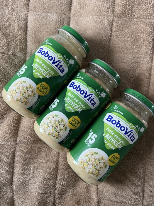 Słoiczki bobovita biale warzywa z indykiem w sosie