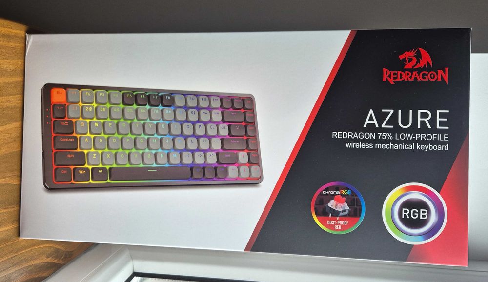 Klawiatura Redragon Azure RGB | Jak nowa | Gwarancja do 23.12.2027