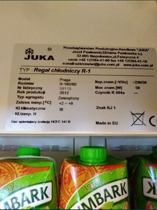 Regał chłodniczy Juka