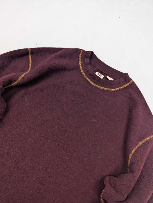 Levi's bordowa bluza polar S