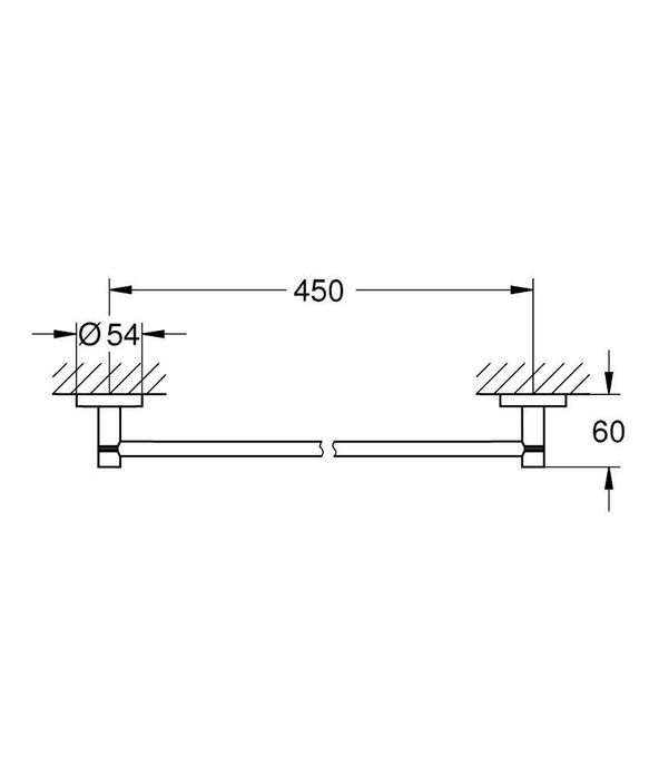 Wieszak Na Ręcznik Kąpielowy Grohe Essentials Stal Nierdzewna 504 Mm Metal