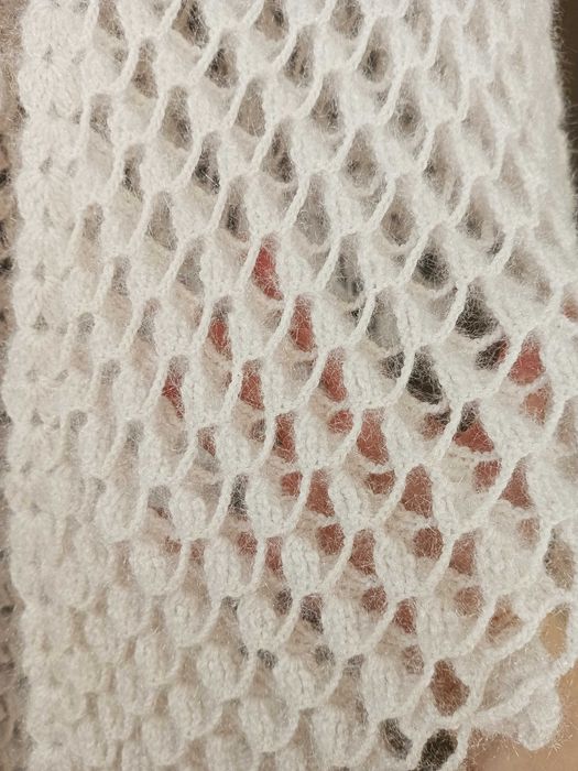 В'язана ажурна шаль, великий платок, накидка