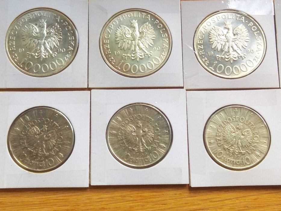 Zestaw monet srebrnych