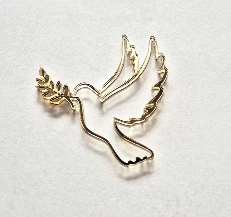 Topper na bok tortu komunia chrzest ,  złoty