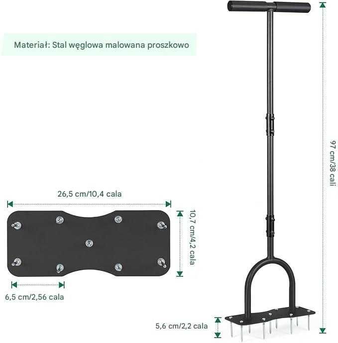 Aerator napowietrzacz do trawnika gleb Solidny Antypoślizgowy 5,6 cm