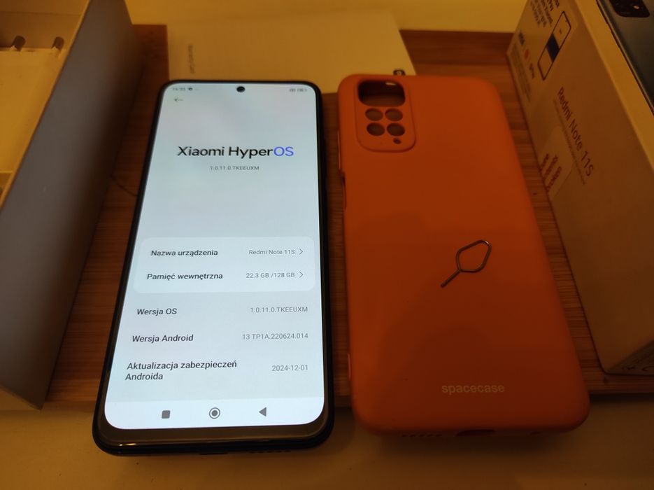Prawie jak nowy Xiaomi Redmi Note 11S 8GB RAM, 128GB ROM, szkło, case
