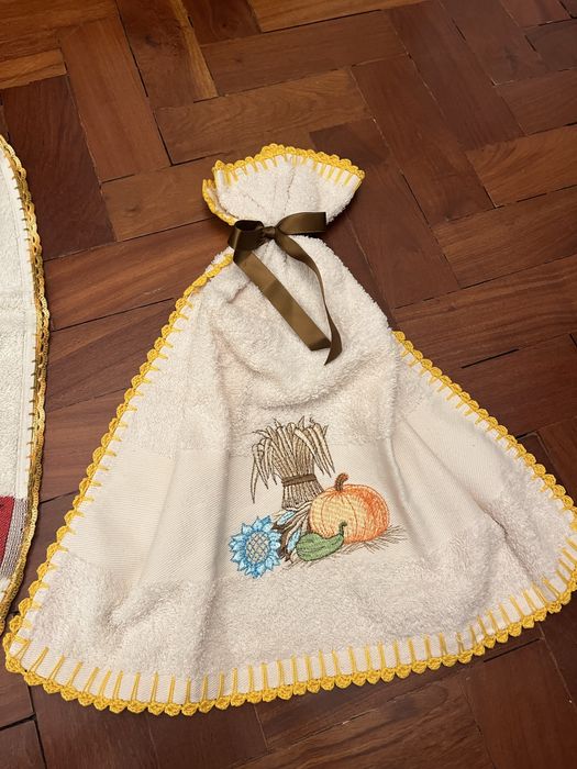 Panos de cozinha com crochet