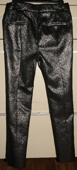 Spodnie damskie ZARA WOMAN, XS, czarnosrebrne brokatowe