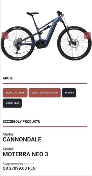 Raty 0%, 12m-cy gw. CANNONDALE [XL] MOTERRA NEO 3 750Wh, 30km, Mullet (223)