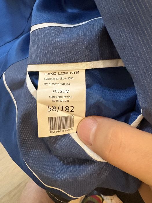 Garnitur Paco Lorente na wzrost 182cm / niebieski