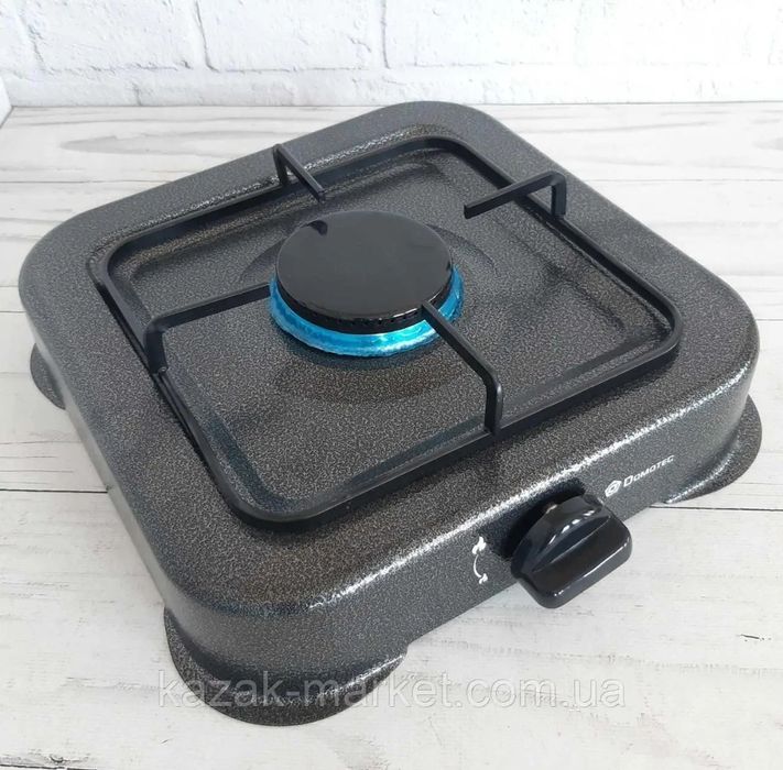 Газова плита на 1 2 3 4 конфорки таганок настільна Domotec газовая