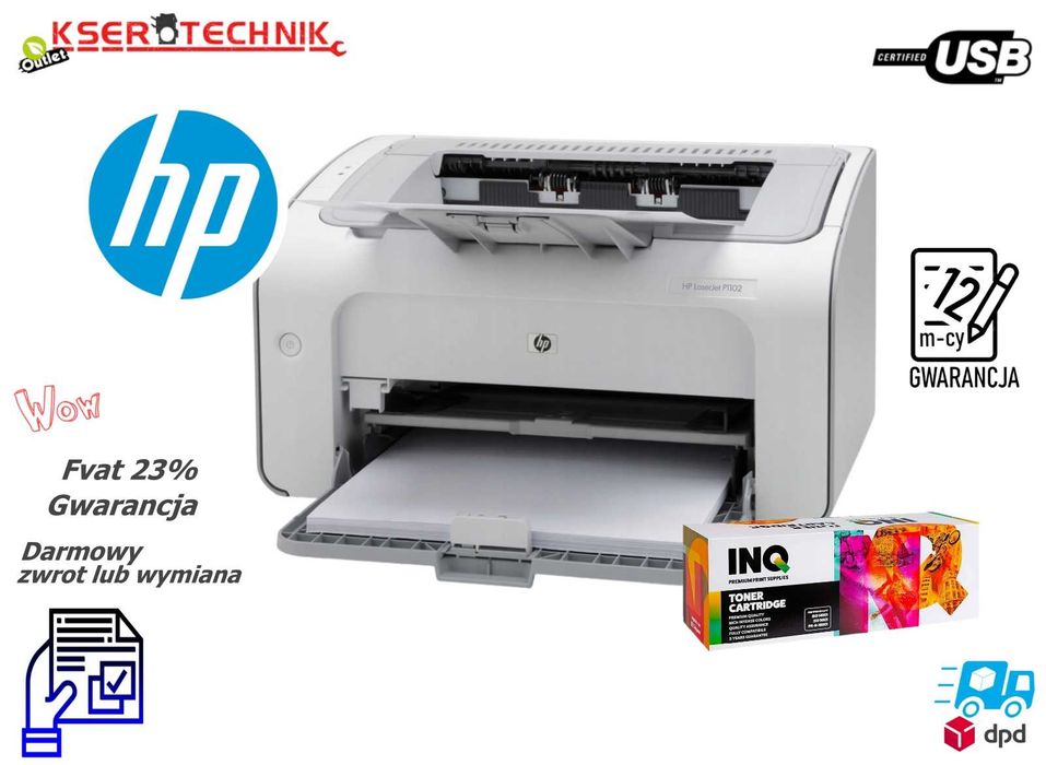 HP LaserJet Pro P1102 - drukarka laserowa mała do domu i biura (mono)
