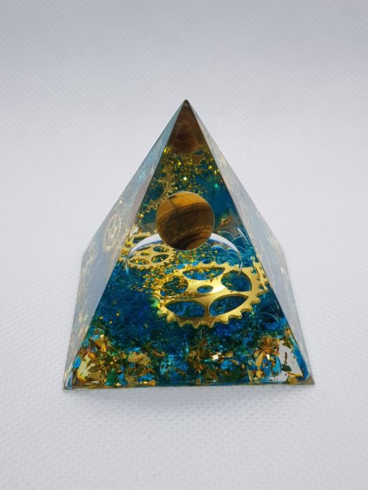 Pirâmide orgonite pedra cristal 5cm * vários modelos