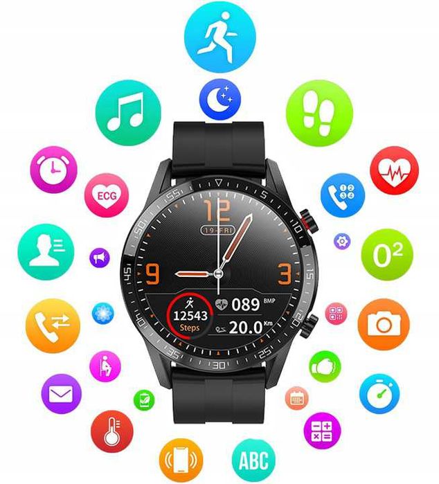 SMARTWATCH zegarek Bluetooth wielofunkcyjny sportowy WODODPORNY sms