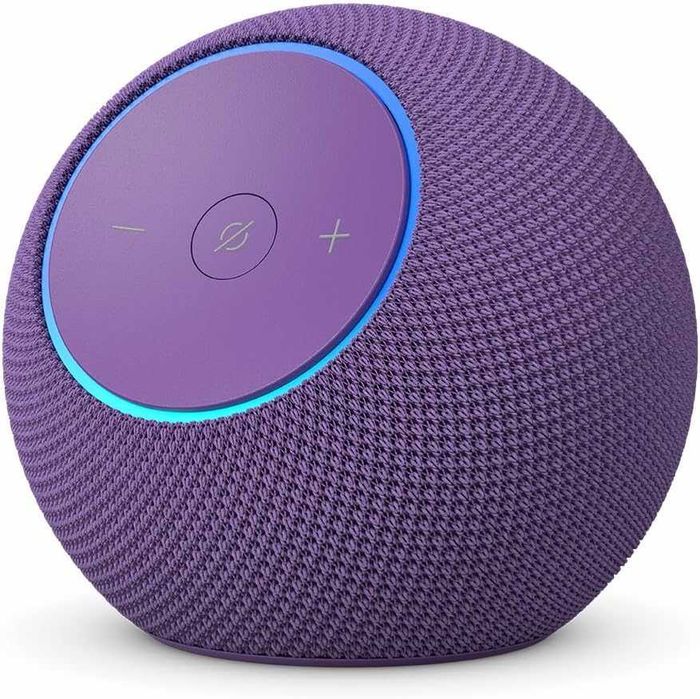 Amazon Alexa com som ambiente - Echo Dot Max (Branco, Preto e Roxo)