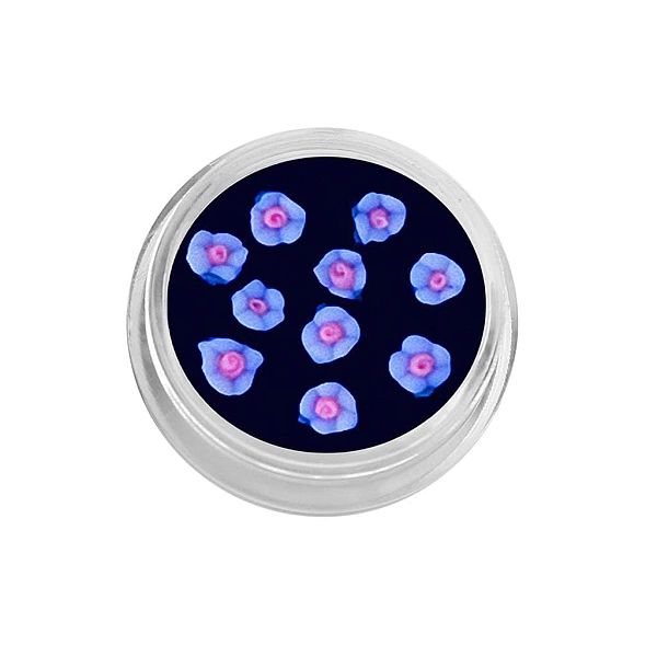 Kwiatki ceramiczne - niebieskie / Bass Cosmetics