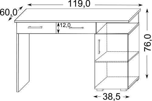 biurko komputerowe wolnostojące Luka
