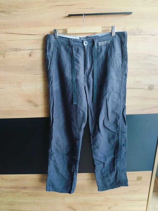 Spodnie męskie 100% len River Island, rozm. W32/L32 , stan bardzo dobry