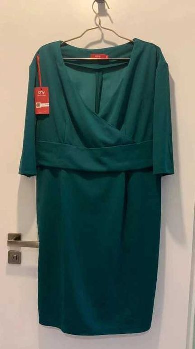 Nowa z metką elegancka kopertowa sukienka plus size 46 XXXL