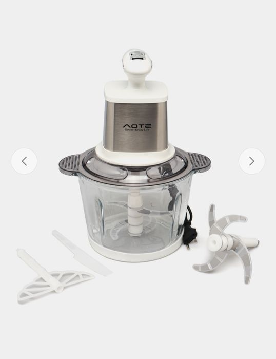 NOWY Duży 3L Szklany młynek do mięsa, elektryczny siekacz do żywności.