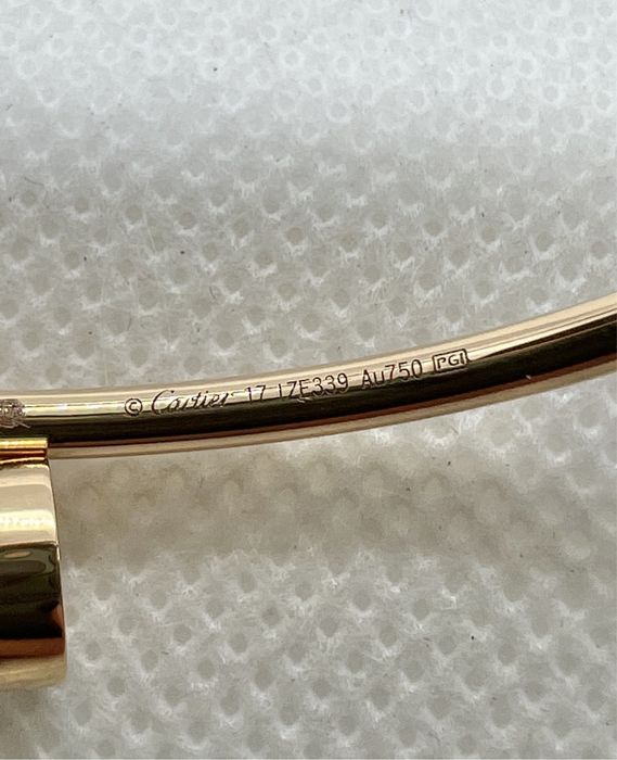 Золотой браслет Cartier Juste un Clou small. Розовое золото 750. 2700$