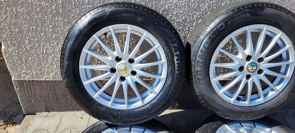 Alufelgi ALFA ROMEO 5X110 z oponami 215/60 R16 lato