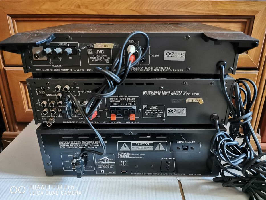 Wieża Wzmacniacz Stereo JVC AX-E33 Tuner FX-E77L Deck TD-W33