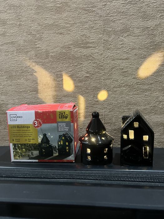 Керамічні будиночки, Led підсвітка, нічник, домик с подсветкой Livarno