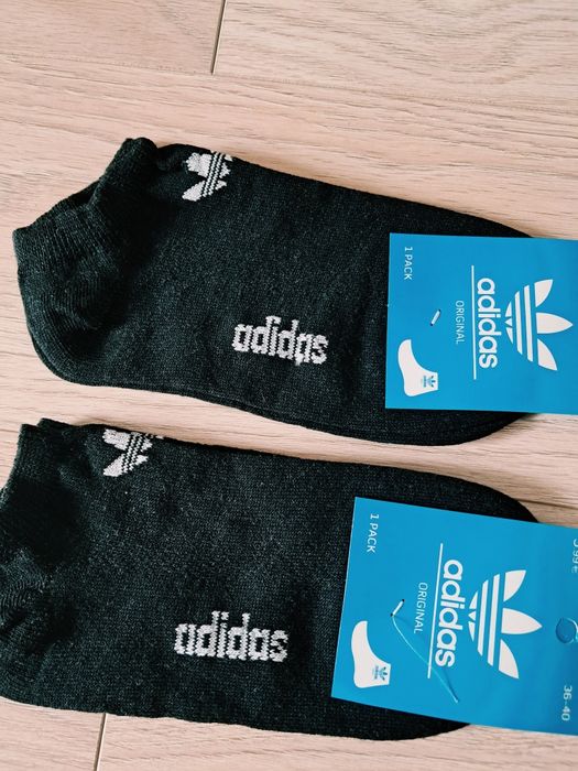 Skarpetki stopki adidas czarne rozm. 36-40