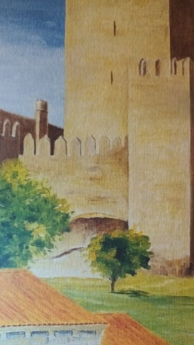 Pintura a óleo de castelo