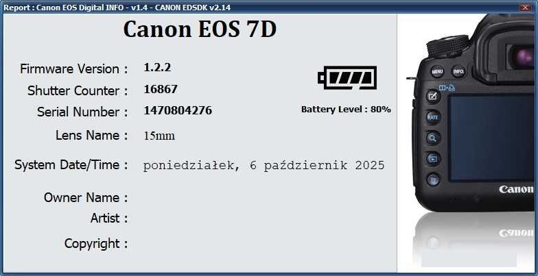 Canon 7D FullSpectrum mod UV-IR