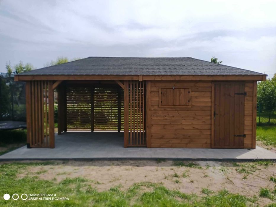 Domek narzędziowy z Altanką 2w1-3x6m/Różne rozmiary/Altana/Wiata/Garaż
