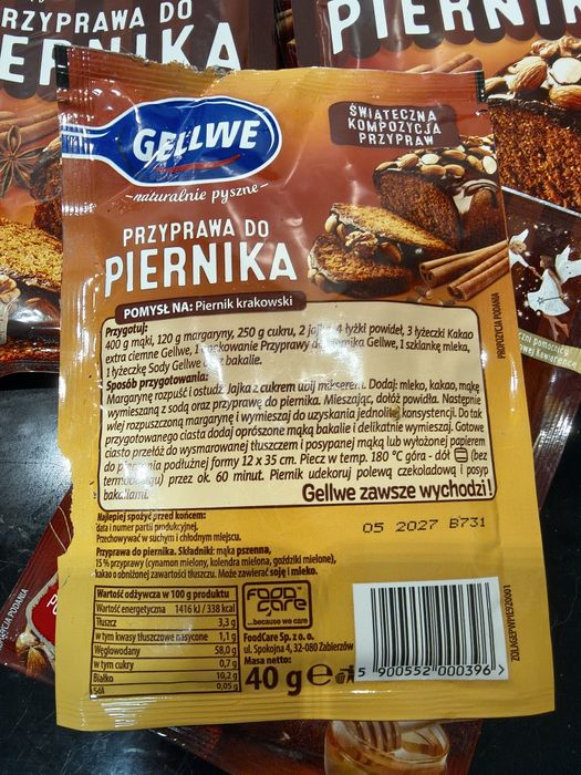 10 x Przyprawa do piernika 40g Gellwe