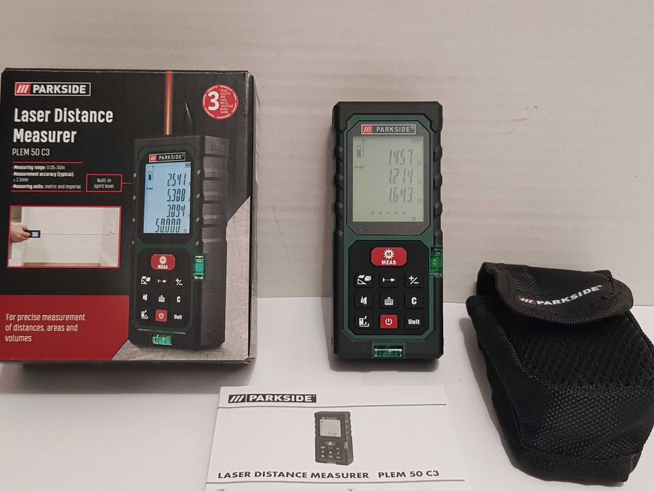 Laserowy dalmierz PARKSIDE PLEM 30 C3 miara miarka cyfrowa neo nivel