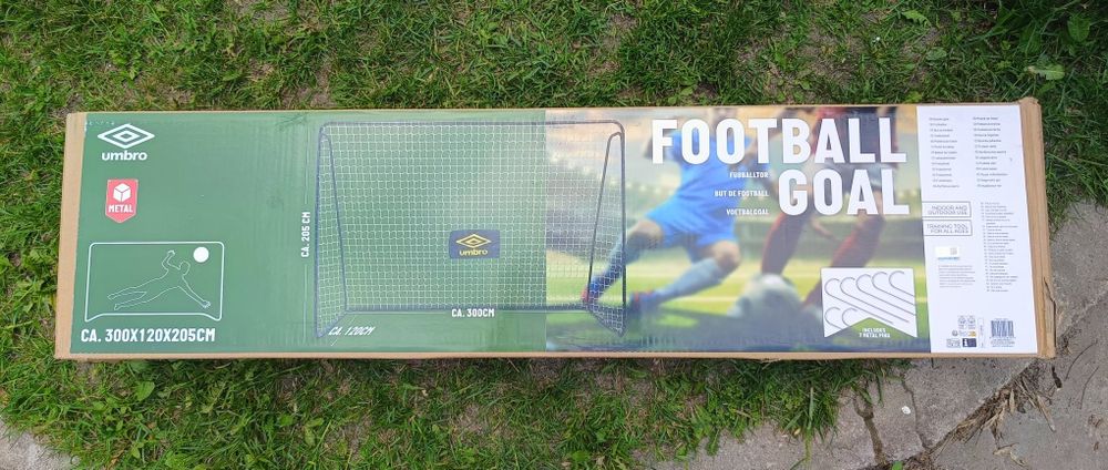 Bramka piłkarska Dunlop 300x205 metalowa z siatką nowa